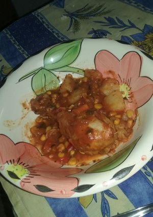Una foto de Cazuela de pollo con papas