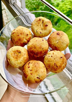 Hình của món Bánh Khoai Lang Cá Hồi BLW.