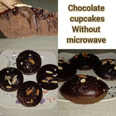 A picture of Chocolate Chip Cupcakes Without Microwave.