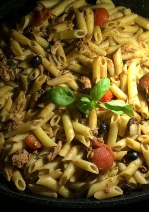 صورة لوصفة مكرونة التونا