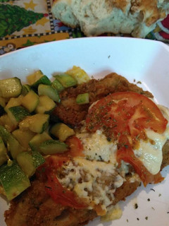 Una foto de Filet a la pizza con zapallo zucchini