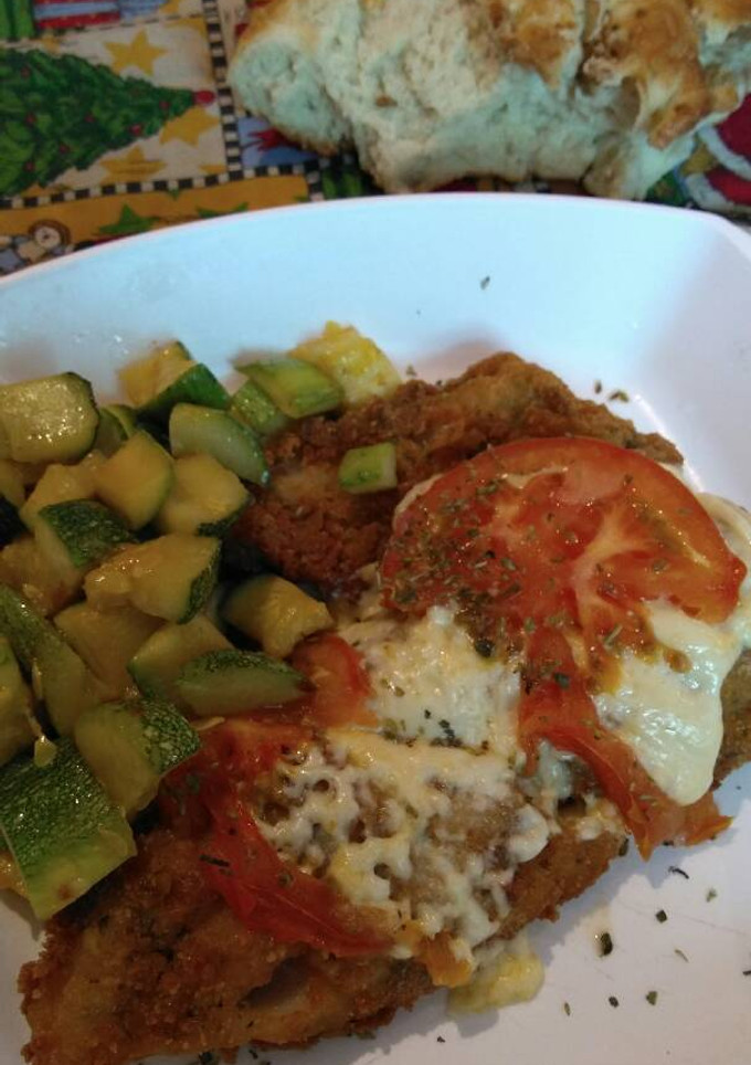 Una foto de Filet a la pizza con zapallo zucchini
