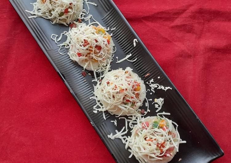 Recipe of Yummy Dhokla Bruschetta