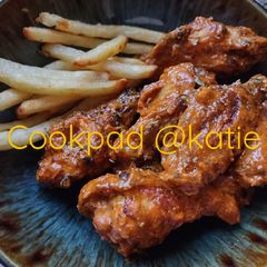 A picture of Air Fryer Blue Cheese Buffalo Wings.