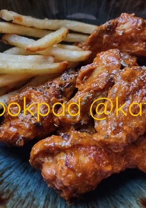 A picture of Air Fryer Blue Cheese Buffalo Wings.