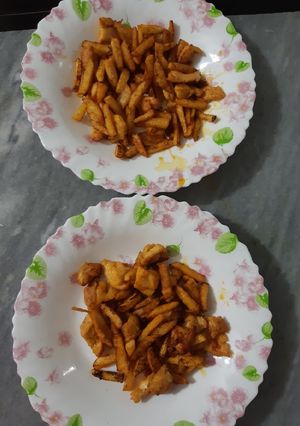 عکسی از دستور خوراک سیب زمینی با مرغ