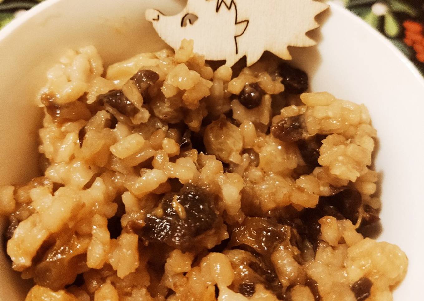 Riz au lait pruneaux et raisins secs