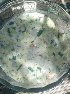 عکسی از دستور آبدوغ خیار غذای نپختنی