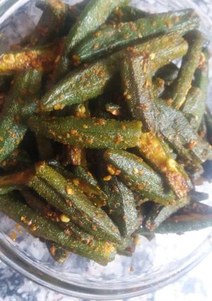 A picture of Masala bhindi.