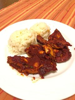 Paradicsomszószos csirkemell rizzsel recept fotója