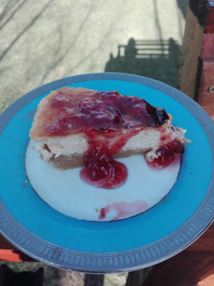 Una foto de Cheesecake bajo en grasas