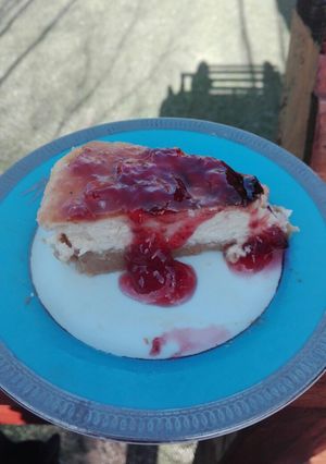 Una foto de Cheesecake bajo en grasas