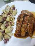 Tiras de lomo a la mostaza nostrada (receta medieval)