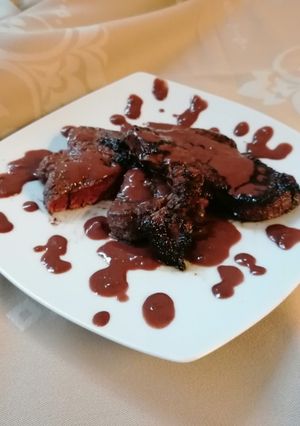 A picture of Beef Tenderloin with a Chocolate and Coffee Crust.