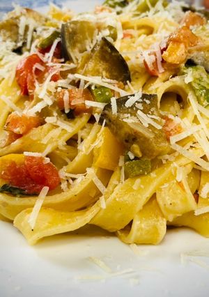 Foto di Tagliatelle nell’orto con robiola