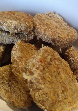 Una foto de Croquetas de soja texturizada