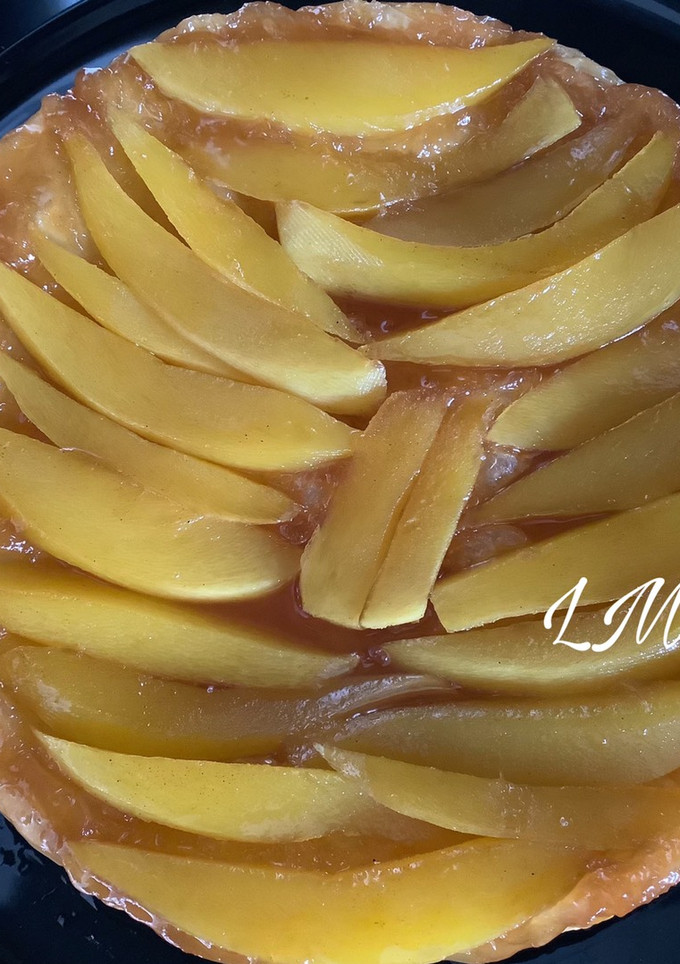 Una foto de Tarta de mango súper fácil y muy buena