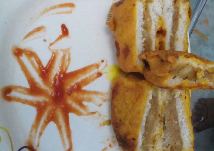 Steps to Make Cooking Bread pakora
