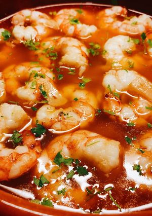 Una foto de Gambas al ajillo