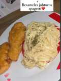 Bundás husi, besameles juhtúrós spagettivel ❤️🍝🍗