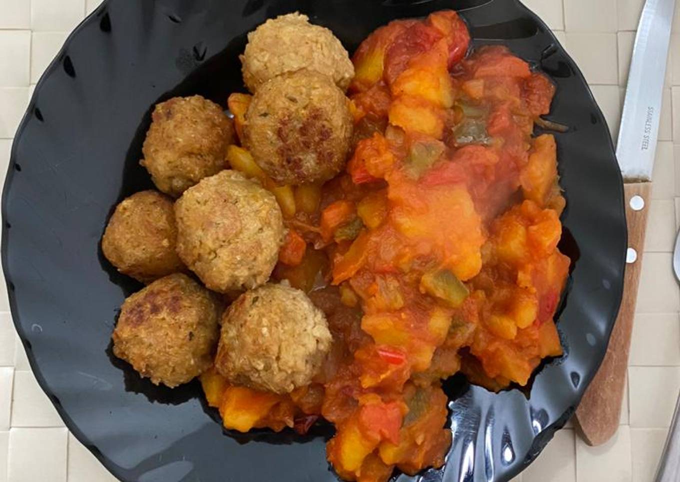 Albóndigas veggies/ vegetales (de soja texturizada y verduras)