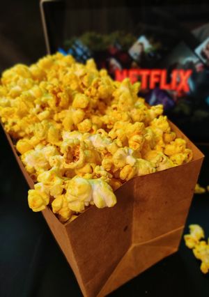 A picture of Jhatpat popcorn.