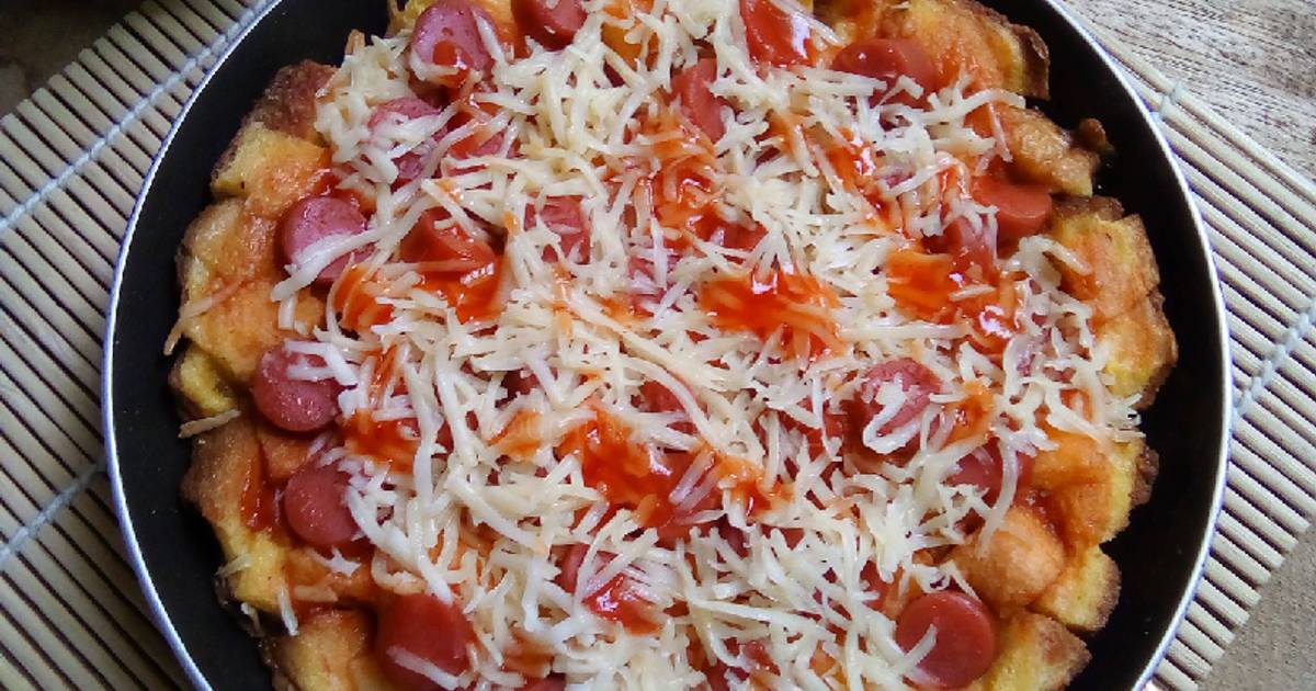 Resep Pizza Teflon Pinggiran Roti Tawar Oleh Tati Solina Cookpad