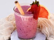 Μια φωτογραφία για smoothie με γάλα αμυγδάλου