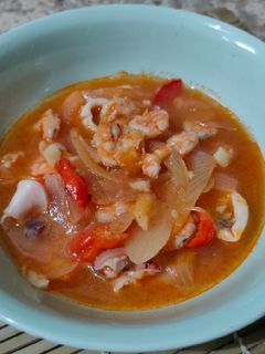 Foto resep Udang Cumi Asam Manis