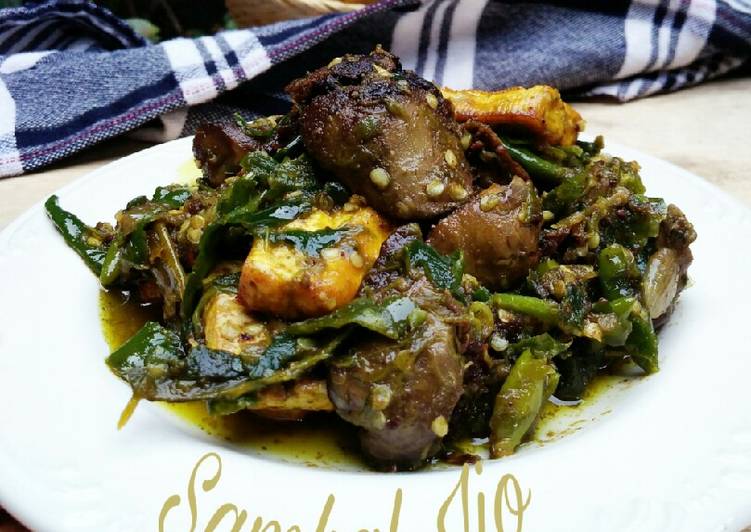 Sambal Ijo Ati Ampela Tahu