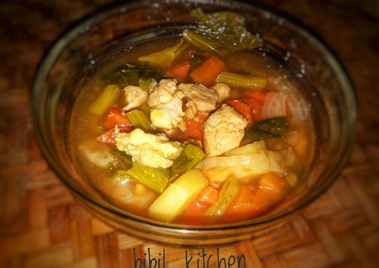 Bagaimana Menyiapkan Capcay kuah bumbu iris Anti Gagal