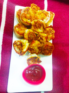 A picture of Bread Pinwheel Pizza.