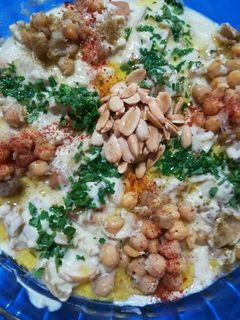 صورة لوصفة فتة حمص بسمنة