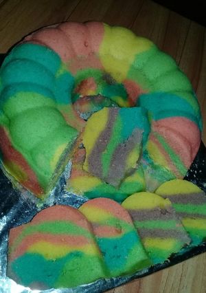 Foto resep Bolu singkong pelangi