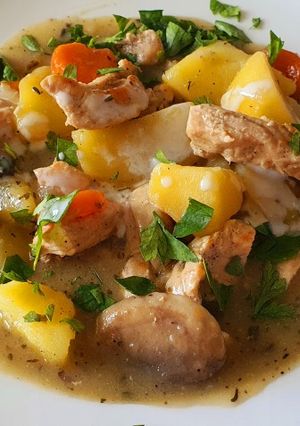 Sült pulykás ragu (leves) recept fotója