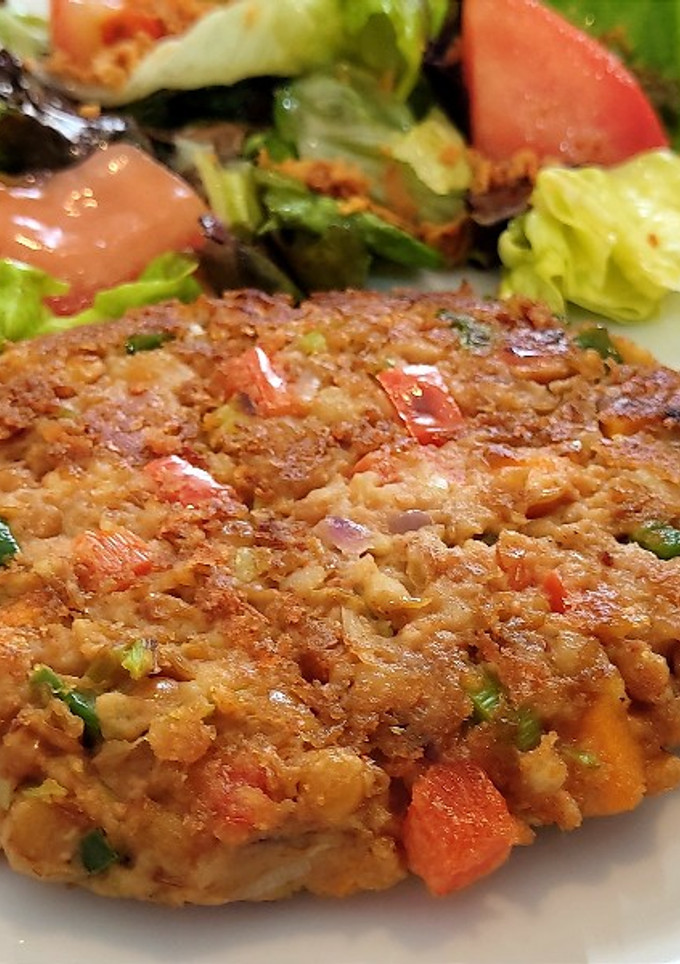 Una foto de Hamburguesas de lentejas y verduras