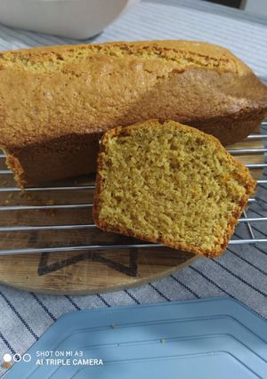 Una foto de Budín de mandarina y tres harinas
