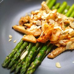 A picture of Ginger & Garlic Chicken With Asparagus.