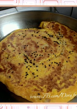 南瓜肉鬆大餅 的食譜成品照片
