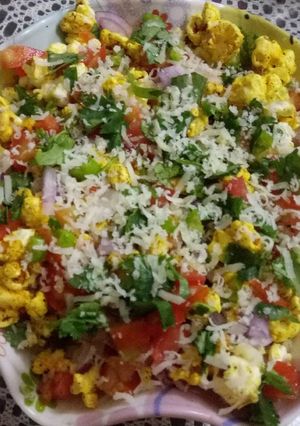 A picture of Cheese popcorn chat/bhel.