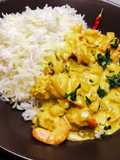 Curry Thai di gamberi con latte di cocco 🥥