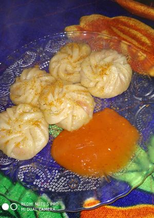 A picture of Veg. steam momos.