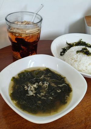 Foto resep Sup Rumput Laut Teri Nasi