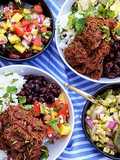 Burrito Bowls with Chipotle-Lime Shredded Wagyu Beef