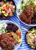 Burrito Bowls with Chipotle-Lime Shredded Wagyu Beef