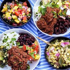 Burrito Bowls with Chipotle-Lime Shredded Wagyu Beef A picture of Burrito Bowls with Chipotle-Lime Shredded Wagyu Beef.