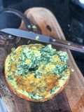 Soufflé mentiroso de espinaca (sí, se me rompió, pero esta mega bueno !!!)