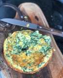 Soufflé mentiroso de espinaca (sí, se me rompió, pero esta mega bueno !!!)
