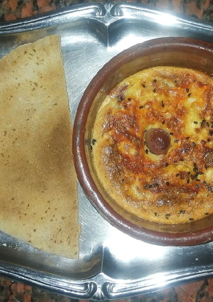 صورة لوصفة بان كيك البيض بالجبنة والزيتون