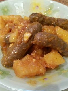صورة لوصفة بطاطس بالسجق